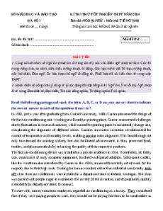 Đề thi thử tốt nghiệp Tiếng Anh Sở Giáo Dục Hà Nội năm 2024