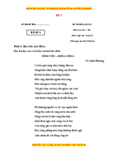 Đề thi giữa kì 1 Ngữ văn 11 Kết nối tri thức (đề 5)