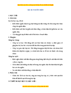 Giáo án Nguồn điện Vật lí 11 Chân trời sáng tạo