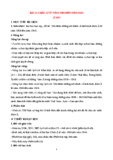 Giáo án Bài 3 Lịch sử 9 Kết nối tri thức (2024): Châu Á từ năm 1918 đến năm 1945