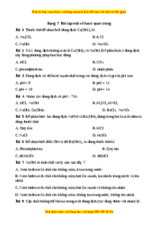 Trắc nghiệm Bài tập oxit axit tác dụng với dung dịch kiềm Hóa học 9