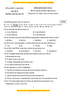 Đề thi thử Hóa Học trường Quỳnh Côi năm 2021
