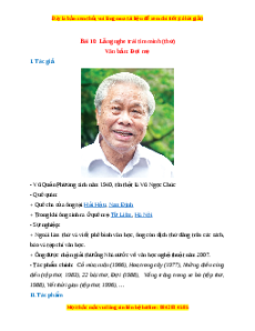 Tác giả - tác phẩm Bài 6: Lắng nghe trái tim mình Ngữ văn 7 Chân trời sáng tạo