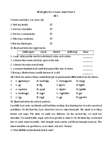 Bộ 5 đề thi giữa kì 2 Tiếng Anh lớp 5 i-Learn Smart Start có đáp án