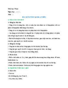 Giáo án Bài 49: Ôn tập chung Toán lớp 5 Cánh diều