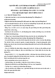 Chuyên đề Quá trình giành độc lập dân tộc của các quốc gia Đông Nam Á (Ôn thi Tốt nghiệp Lịch Sử 2025)