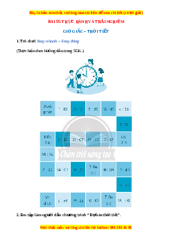 VBT Toán lớp 3 Bài 55 (Chân trời sáng tạo): Thực hành và trải nghiệm Giờ giấc - Thời tiết