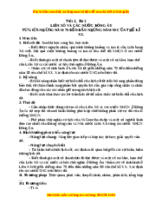Giáo án Bài 2 Lịch sử 9: Liên Xô và các nước Đông Âu từ giữa những năm 70 đến đầu những năm 90 của thế kỉ XX