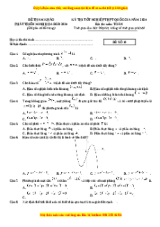 Đề Tốt nghiệp Toán 2024 theo đề tham khảo (Đề 10)