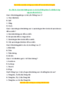Trắc nghiệm Bài 11 Lịch sử 6 Cánh diều: Giao lưu thương mại và văn hóa ở Đông Nam Á