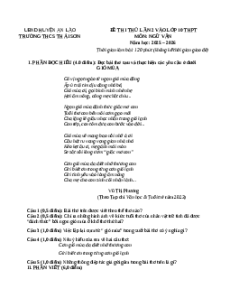 Đề thi thử vào 10 Ngữ Văn năm 2025 THCS Thái Sơn (Huyện An Lão) Lần 2