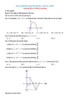 Bài tập ôn tập + Đề kiểm tra Toán 10 Kết nối tri thức chương 6
