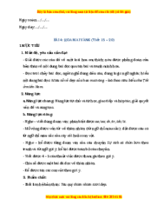 Giáo án Hoa mai vàng Tiếng việt 2 Chân trời sáng tạo