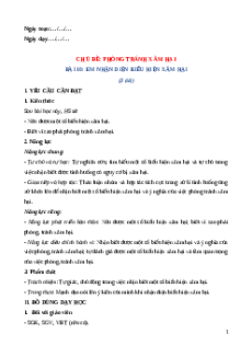 Giáo án Bài 10: Em nhận diện biểu hiện xâm hại Đạo đức lớp 5 Chân trời sáng tạo