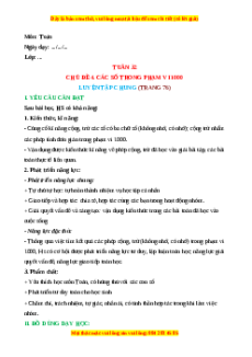 Giáo án Luyện tập chung (Trang 76) Toán lớp 2 Cánh diều