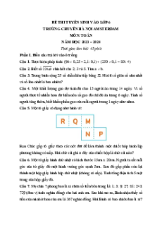 Bộ 58 Đề thi vào lớp 6 Toán Hà Nội các năm