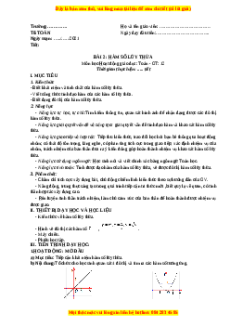 Giáo án Hàm số lũy thừa Toán 12 Giải tích
