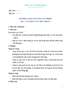 Giáo án Bài 2: Tìm thông tin trên website Tin học lớp 5 Chân trời sáng tạo