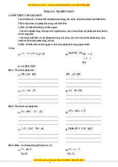 Chuyên đề Tìm giá trị biểu thức tiết 1 Toán lớp 3 nâng cao Chân trời sáng tạo
