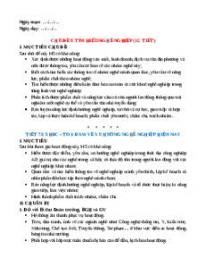 Giáo án HĐTN 10 Kết nối tri thức Chủ đề 9. Tìm hiểu nghề nghiệp