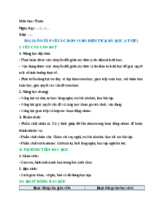 Giáo án Ôn tập về các đơn vị đo diện tích đã học Toán lớp 5 Cánh diều