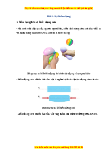 Lý thuyết Vật lí 10 Cánh diều Bài 2: Sự biến dạng