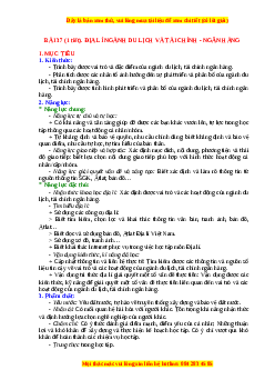 Giáo án Bài 37 Địa lí 10 Chân trời sáng tạo (2024): Địa lí ngành du lịch và tài chính-ngân hàng