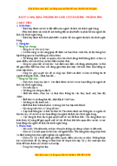 Giáo án Bài 37 Địa lí 10 Chân trời sáng tạo (2024): Địa lí ngành du lịch và tài chính-ngân hàng