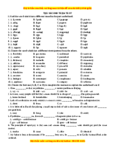 Bài tập The second term test Tiếng Anh 10 - Bùi Văn Vinh
