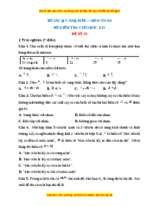 Đề thi cuối kì 2 Toán 11 Cánh diều (Đề 10)