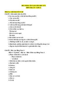 Đề cương ôn tập cuối học kì 1 Địa lí 11 Chân trời sáng tạo cấu trúc mới