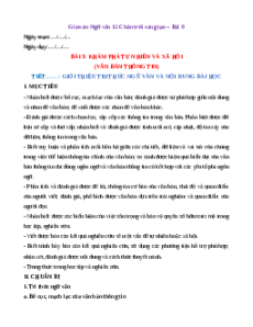 Giáo án Khám phá tự nhiên và xã hội (Văn bản thông tin) 2024 Chân trời sáng tạo