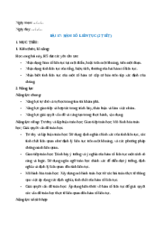 Giáo án Bài 17 Toán 11 Kết nối tri thức (năng lực số)