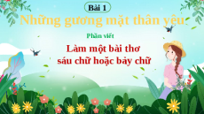 Giáo án Powerpoint Làm một bài thơ sáu chữ hoặc bảy chữ Ngữ văn 8 Chân trời sáng tạo