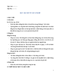 Giáo án Bài 7 Vật Lí 12 Kết nối tri thức (2025): Bài tập về vật lí nhiệt