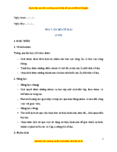 Giáo án Bài 7 Lịch sử 6 Cánh diều (2024): Ấn Độ cổ đại