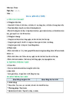 Giáo án Hỗn số Toán lớp 5 Cánh diều