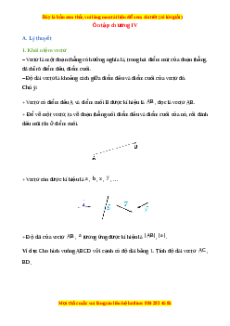 Tổng hợp lý thuyết Toán 10 Kết nối tri thức Chương 4