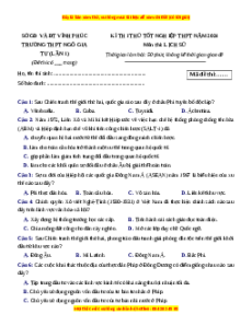Đề thi thử tốt nghiệp Lịch sử trường THPT Ngô Gia Tự lần 1 năm 2024