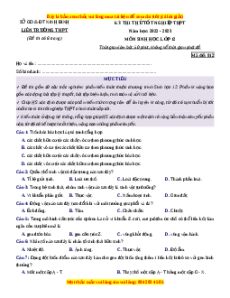 Đề thi thử Sinh học Sở Ninh Bình lần 1 năm 2023