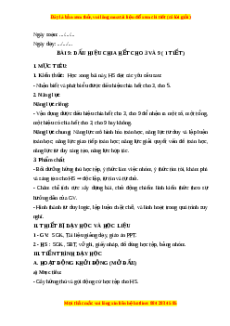 Giáo án Dấu hiệu chia hết cho 3, cho 9 Toán 6 Cánh diều