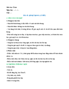 Giáo án Hình thang Toán lớp 5 Chân trời sáng tạo