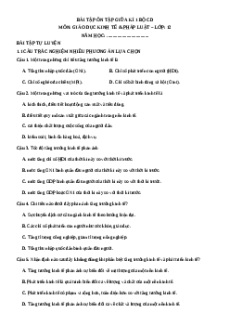 Bài tập trắc nghiệm Giữa kì 1 KTPL 12 Cánh diều (có đúng sai, trả lời ngắn)