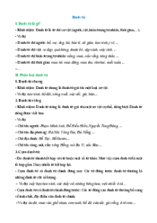 34 Chuyên đề Tiếng Việt lớp 4 (Lý thuyết + Bài tập)