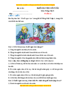 Bài tập cuối tuần Tiếng việt 5 Tuần 14 (có lời giải)