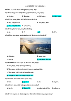 Bài tập ôn tập + Đề kiểm tra Vật Lí 10 Kết nối tri thức Chương 4