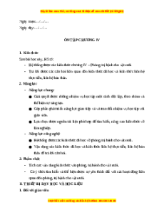 Giáo án Công nghệ chăn nuôi 11 Kết nối tri thức: Ôn tập chương IV