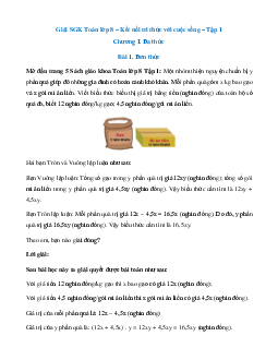 Giải sgk Toán 8 Kết nối tri thức