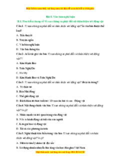 Trắc nghiệm Bài 8: Văn bản nghị luận Ngữ văn 6 Cánh diều