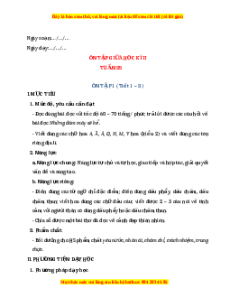 Giáo án Ôn tập cuối học kì 2 (Ôn tập 1) Tiếng việt 2 Chân trời sáng tạo